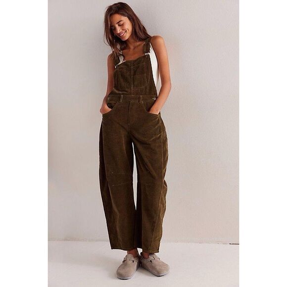 Free People Pants - New Free People Good Luck Corduroy Overalls Size XS